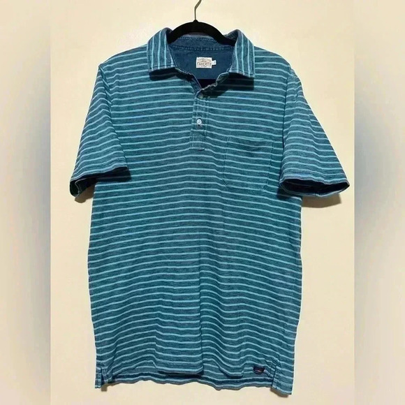Faherty Mens Striped Polo - Size Large - Picture 1 of 6